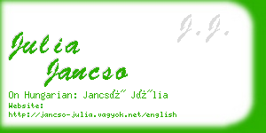 julia jancso business card