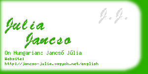 julia jancso business card
